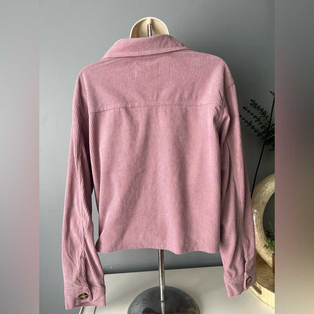 Pink Corduroy Button-Up Jacket - Picture 2 of 6